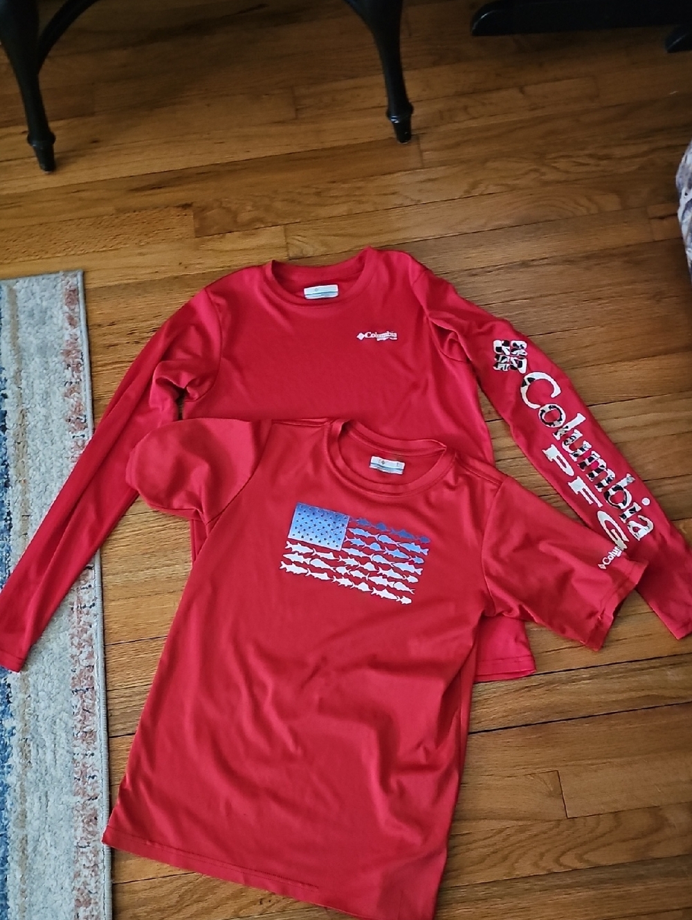 Columbia Kids Red Long 'Sleeve & Short Sleeve Shirt Set
